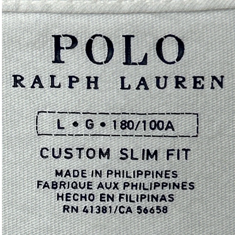 Polo Ralph Lauren Mens White Nautical Anchor Pocket Long Sleeve T-Shirt‎ Large